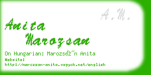 anita marozsan business card